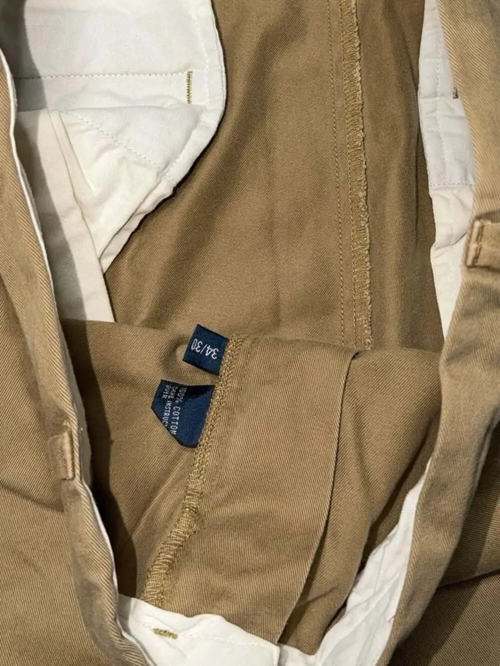 Polo Ralph Lauren Vintage Cotton Chino Pants Khaki 34x30